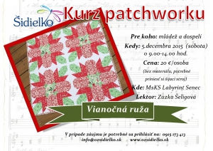 patchwork_vianočná ruža-Kurz_Senec
